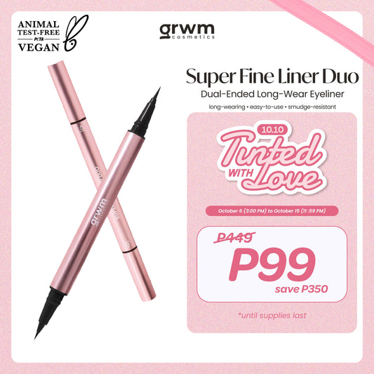 GRWM Cosmetics Super Fine Liner Duo - Dual-Ended Long-Wear Eyeliner