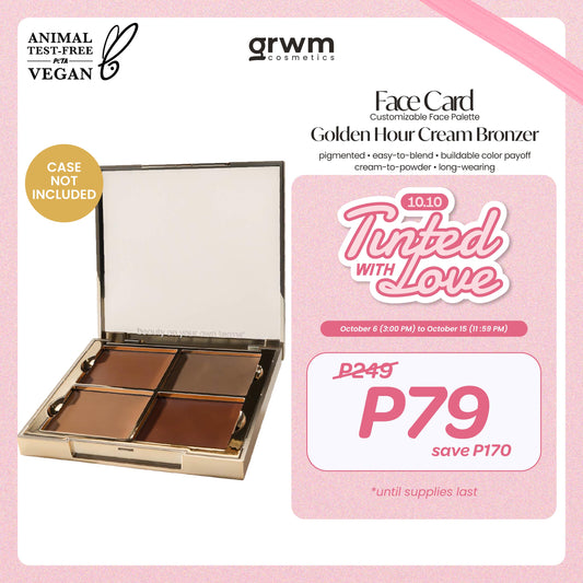 [CASE NOT INCLUDED] GRWM Cosmetics Face Card Golden Hour Cream Bronzer [buildable color payoff]