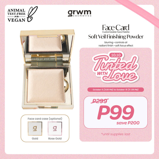 GRWM Cosmetics Face Card Soft Veil Finishing Powder [blurring, controls oil]