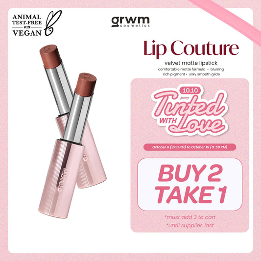 GRWM Cosmetics Lip Couture - Velvet Matte Lipstick [customizable, blurring, high pigment]