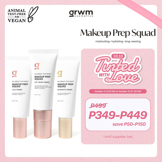 GRWM Cosmetics All About that Base Makeup Prep Squad Primer [gripping, blurring, mattifying]
