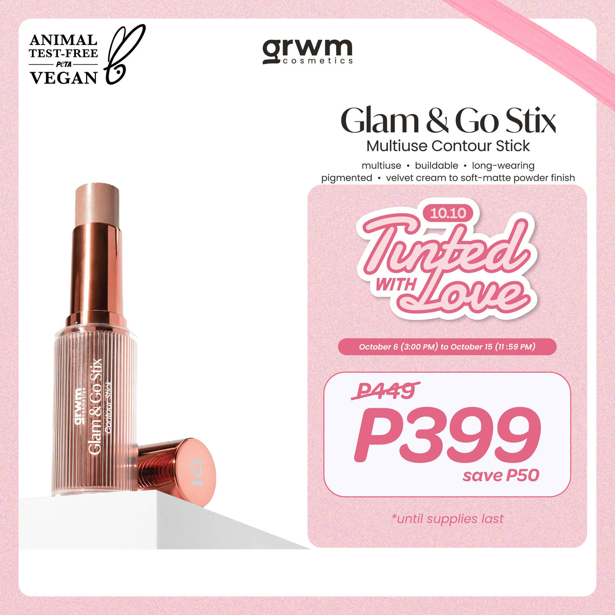 GRWM Cosmetics Glam & Go Stix - Multiuse Contour Stick
