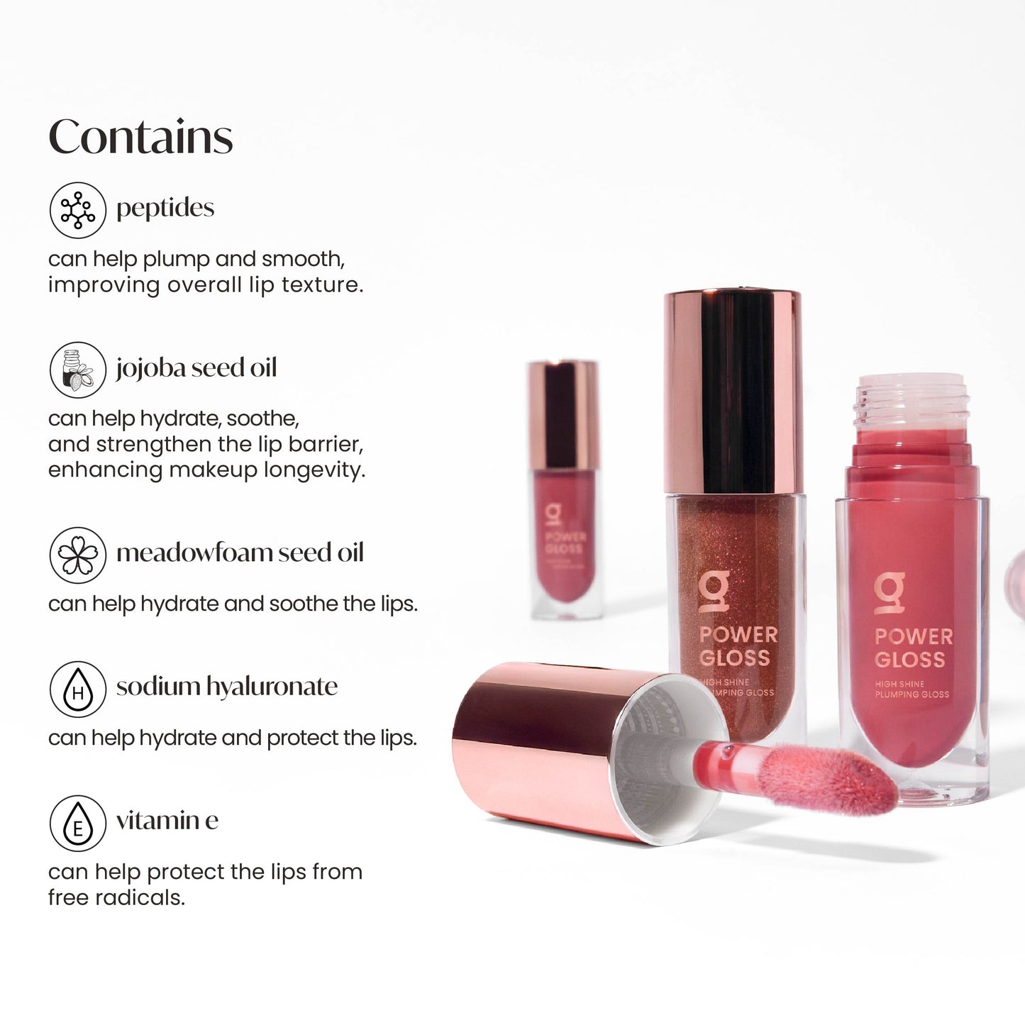 GRWM Cosmetics Power Gloss - High Shine Plumping Lip Gloss