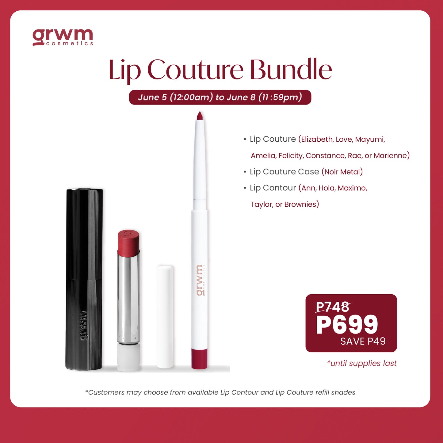 GRWM Cosmetics Lip Couture Bundle