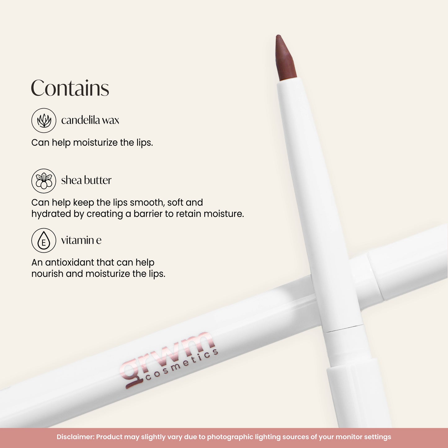 GRWM Cosmetics Lip Contour - Retractable Gel Lip Liner
