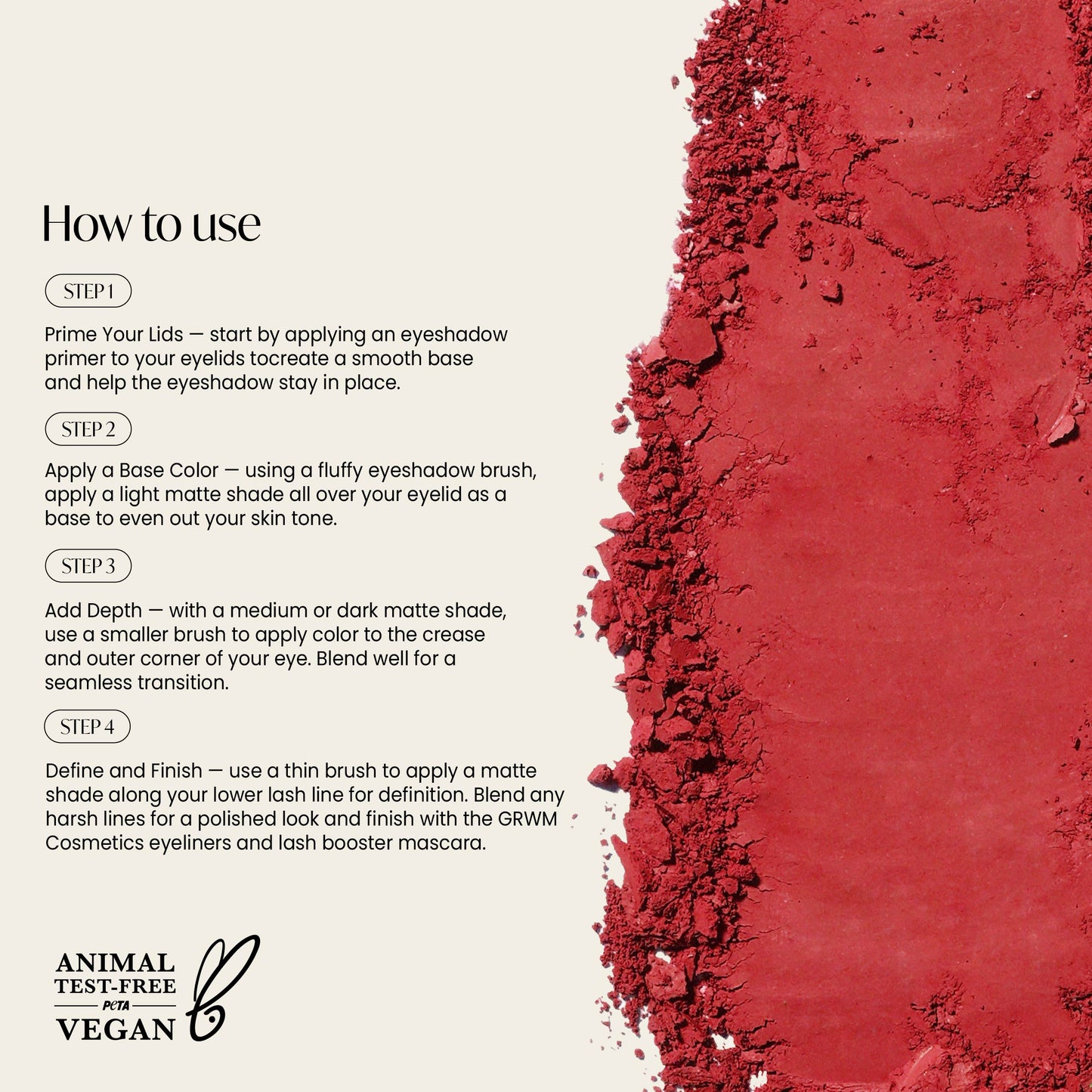 GRWM Cosmetics Face Card Shadowplay - Colorplay Velvet Matte Eyeshadow  [CASE NOT INCLUDED]