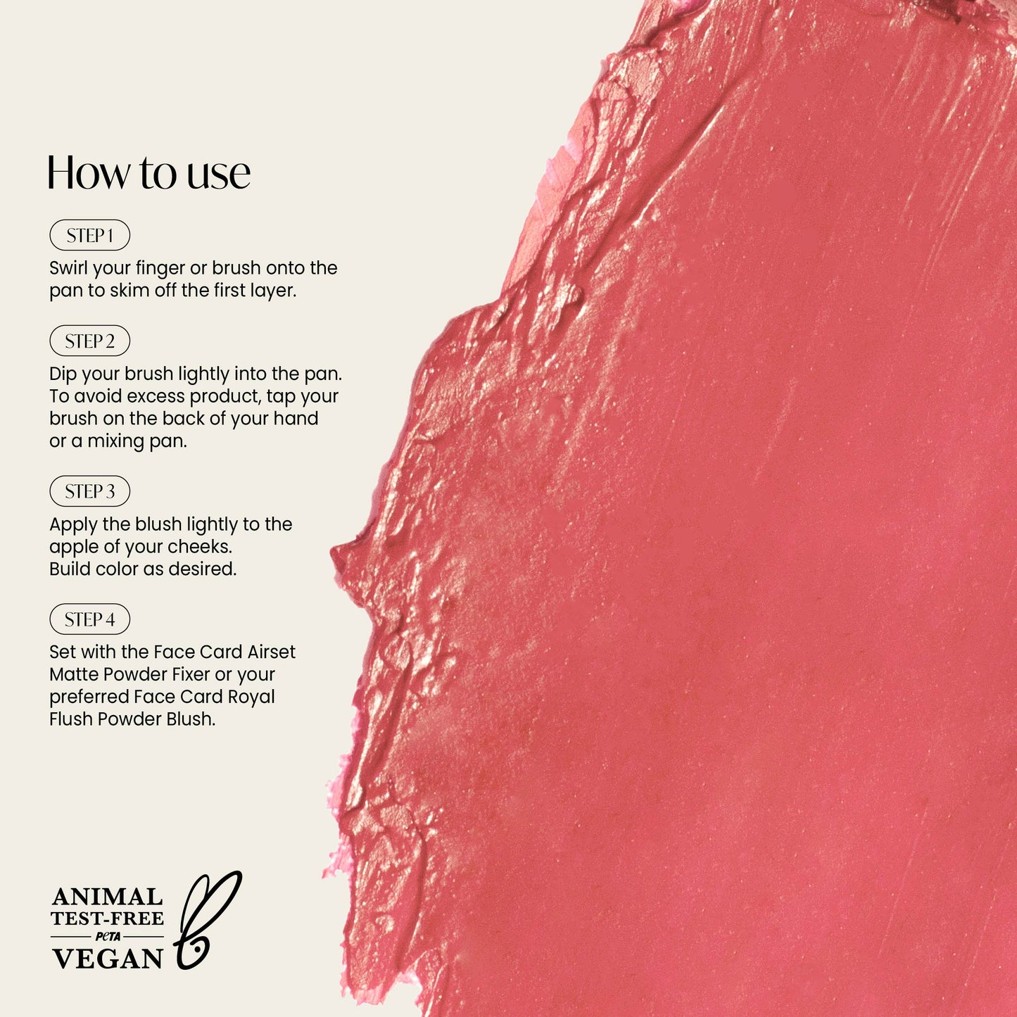 GRWM Cosmetics Face Card Satin Cream Blush [CASE NOT INCLUDED]