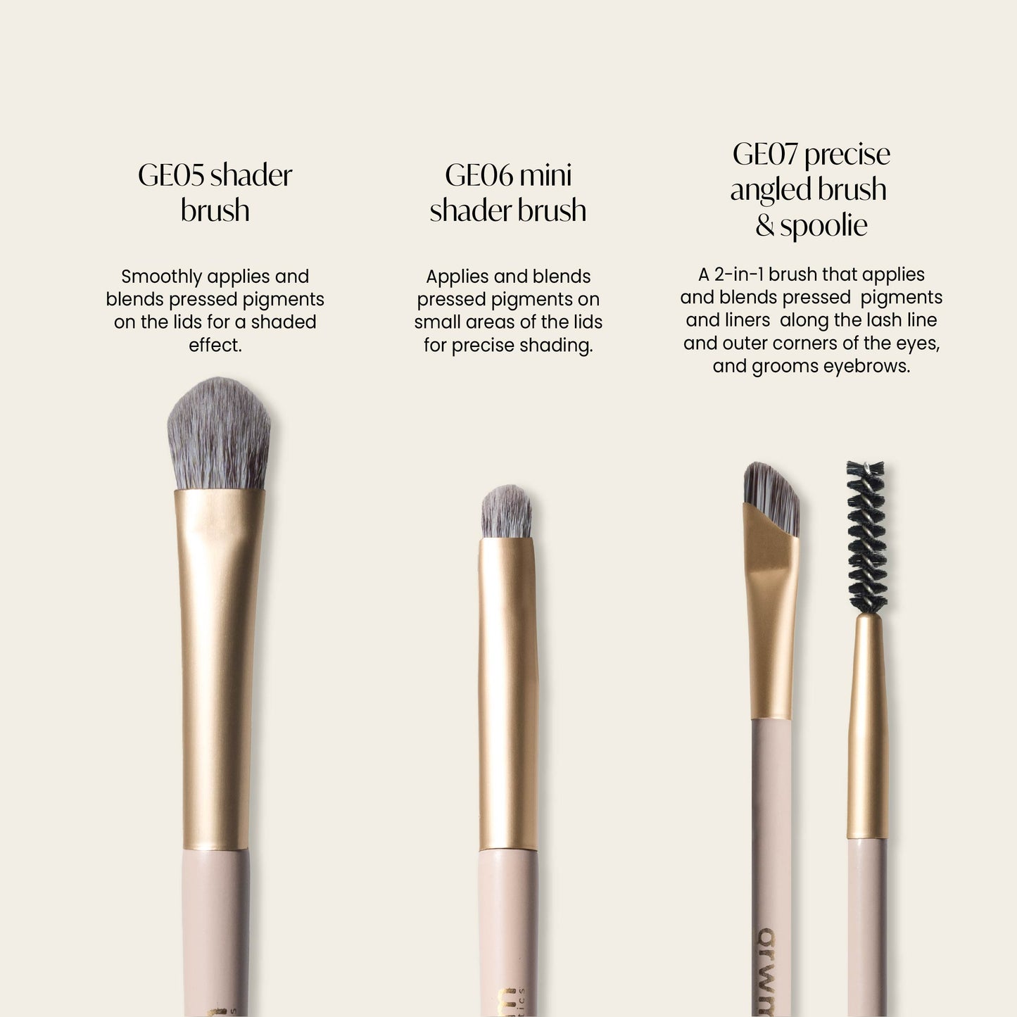 GRWM Cosmetics Face Card Eye Brush Set with Pouch