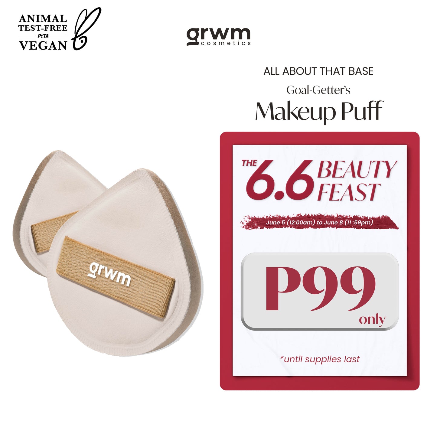 GRWM Cosmetics Goal-Getter's Makeup Puff