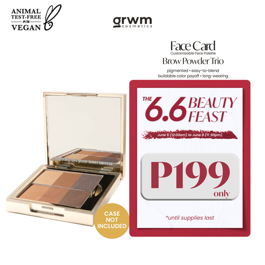 GRWM Cosmetics Face Card Brow Powder Trio [CASE NOT INCLUDED]