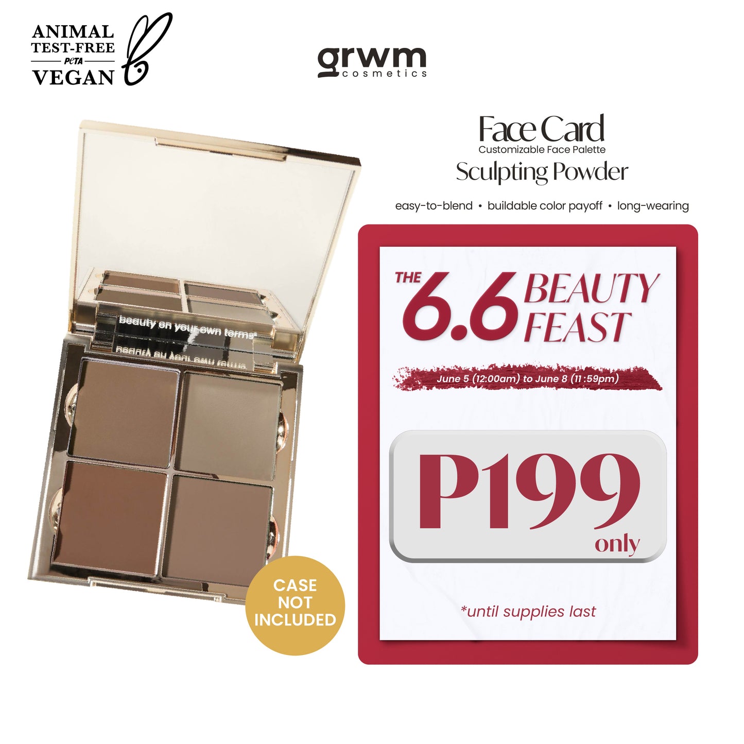 GRWM Cosmetics Face Card Sculpting Powder [CASE NOT INCLUDED]
