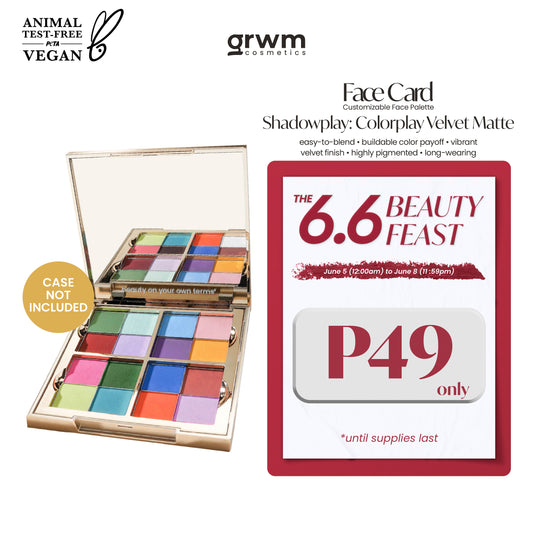 GRWM Cosmetics Face Card Shadowplay - Colorplay Velvet Matte Eyeshadow  [CASE NOT INCLUDED]