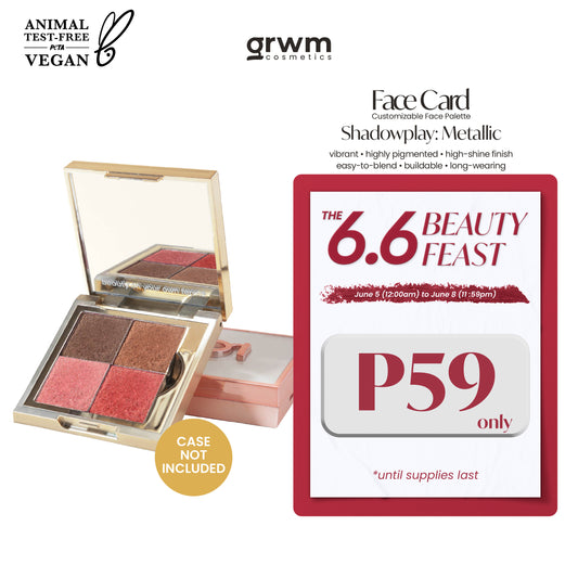 GRWM Cosmetics Face Card Shadowplay - Metallic Eyeshadow  [CASE NOT INCLUDED]