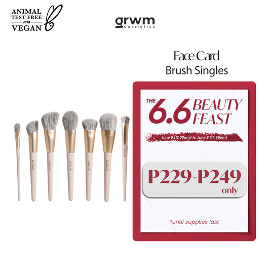 GRWM Cosmetics Face Card Brush Singles Collection