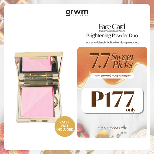 GRWM Cosmetics Face Card Brightening Powder Duo [CASE NOT INCLUDED]
