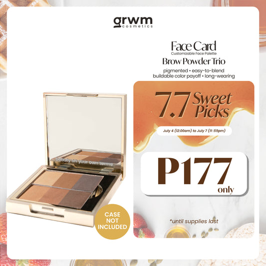 GRWM Cosmetics Face Card Brow Powder Trio [CASE NOT INCLUDED]