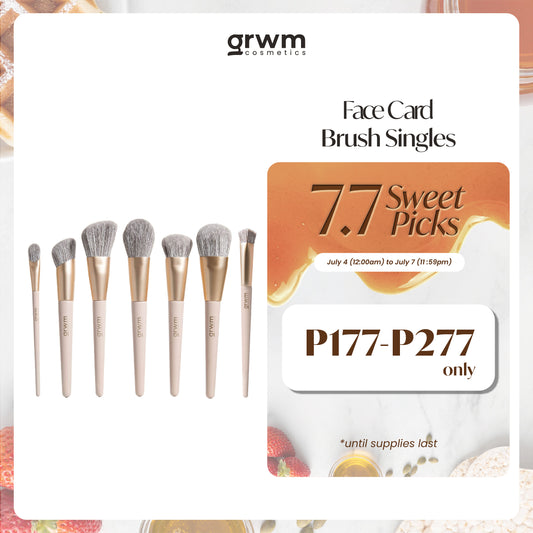GRWM Cosmetics Face Card Brush Singles Collection