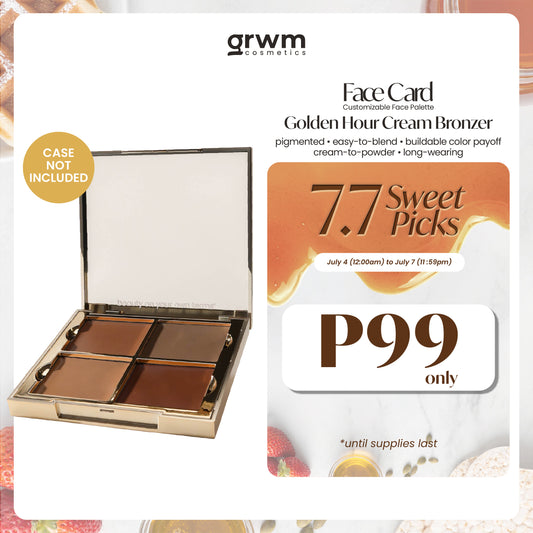 GRWM Cosmetics Face Card Golden Hour Cream Bronzer [CASE NOT INCLUDED]