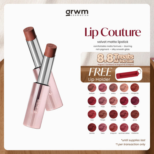 GRWM Cosmetics Lip Couture Set - Velvet Matte Lipstick + Refillable Case
