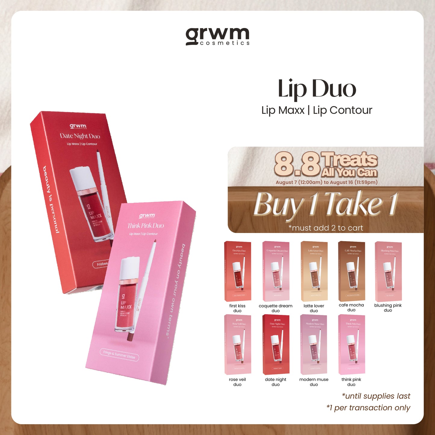 GRWM Cosmetics Lip Duo - Lip Contour + Lip Maxx