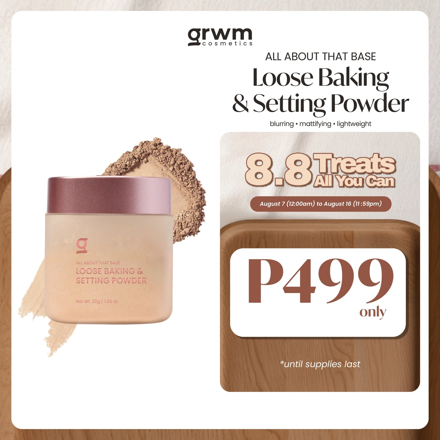 GRWM Cosmetics Powder Rush - Loose Baking and Setting Powder