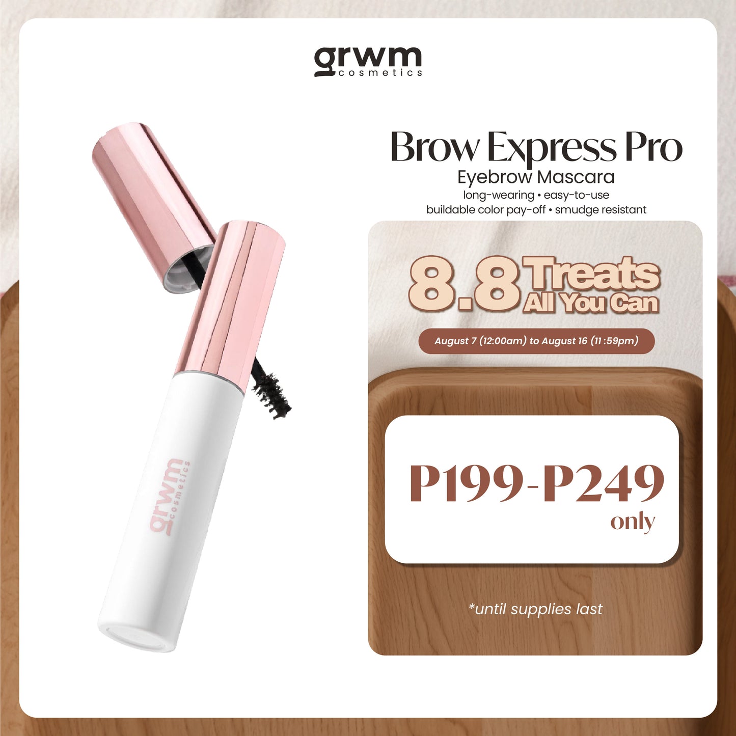 GRWM Cosmetics Brow Express Pro - Eyebrow Mascara