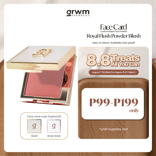 GRWM Cosmetics Face Card Royal Flush Powder Blush