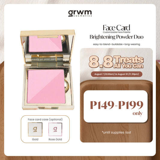 GRWM Cosmetics Face Card Brightening Powder Duo