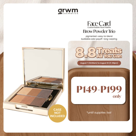 GRWM Cosmetics Face Card Brow Powder Trio [CASE NOT INCLUDED]
