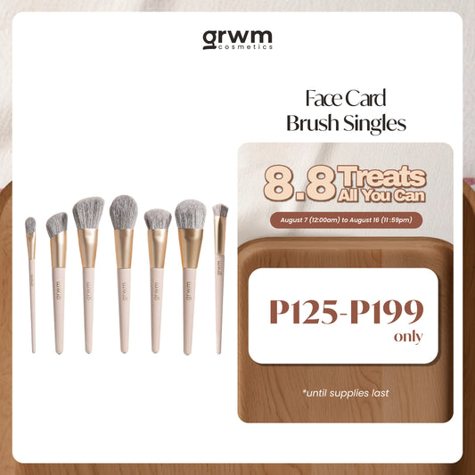 GRWM Cosmetics Face Card Brush Singles Collection