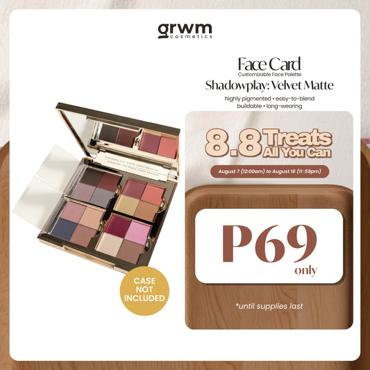 GRWM Cosmetics Face Card Shadowplay - Velvet Matte Eyeshadow [CASE NOT INCLUDED]