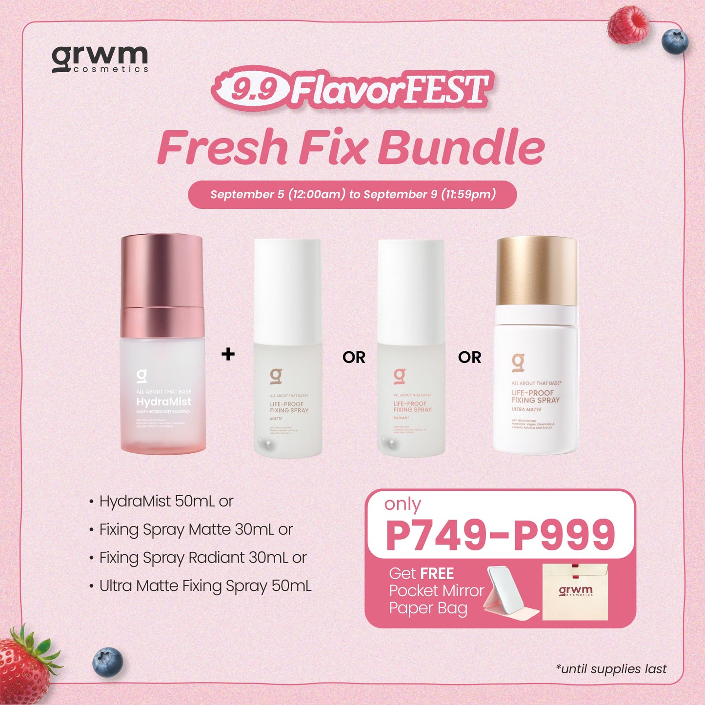 [Bundle] GRWM Cosmetics Fresh Fix