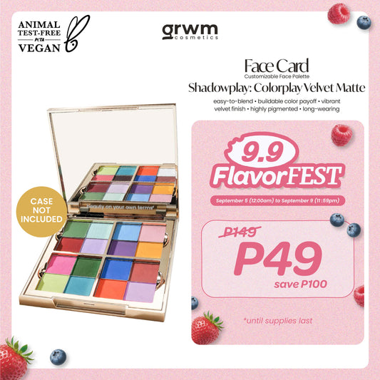 [CASE NOT INCLUDED] GRWM Cosmetics Face Card Shadowplay - Colorplay Velvet Matte Eyeshadow [vibrant]