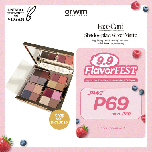 [CASE NOT INCLUDED] GRWM Cosmetics Face Card Shadowplay - Velvet Matte Eyeshadow [highly pigmented]