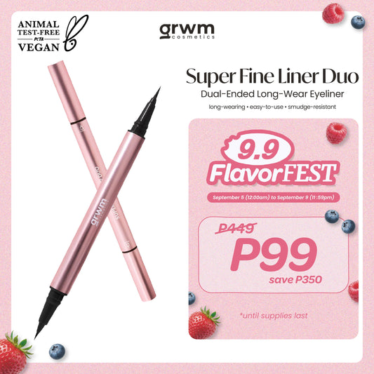 GRWM Cosmetics Super Fine Liner Duo - Dual-Ended Long-Wear Eyeliner