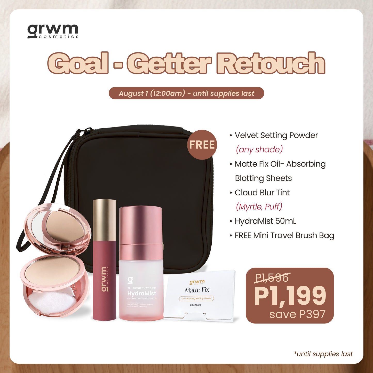 GRWM Cosmetics Goal-Getter Retouch Bundle