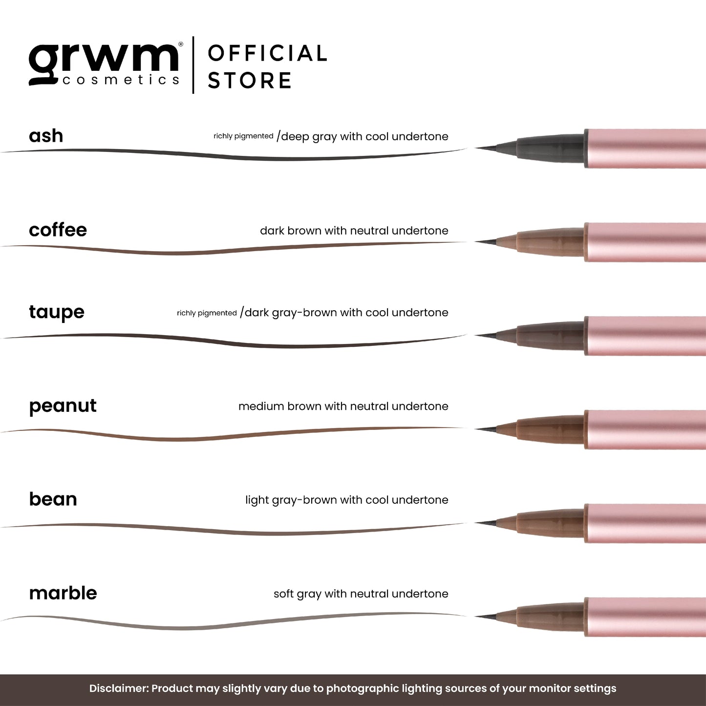 GRWM Cosmetics Brow Pen Pro - Micro Tip Eyebrow Pen
