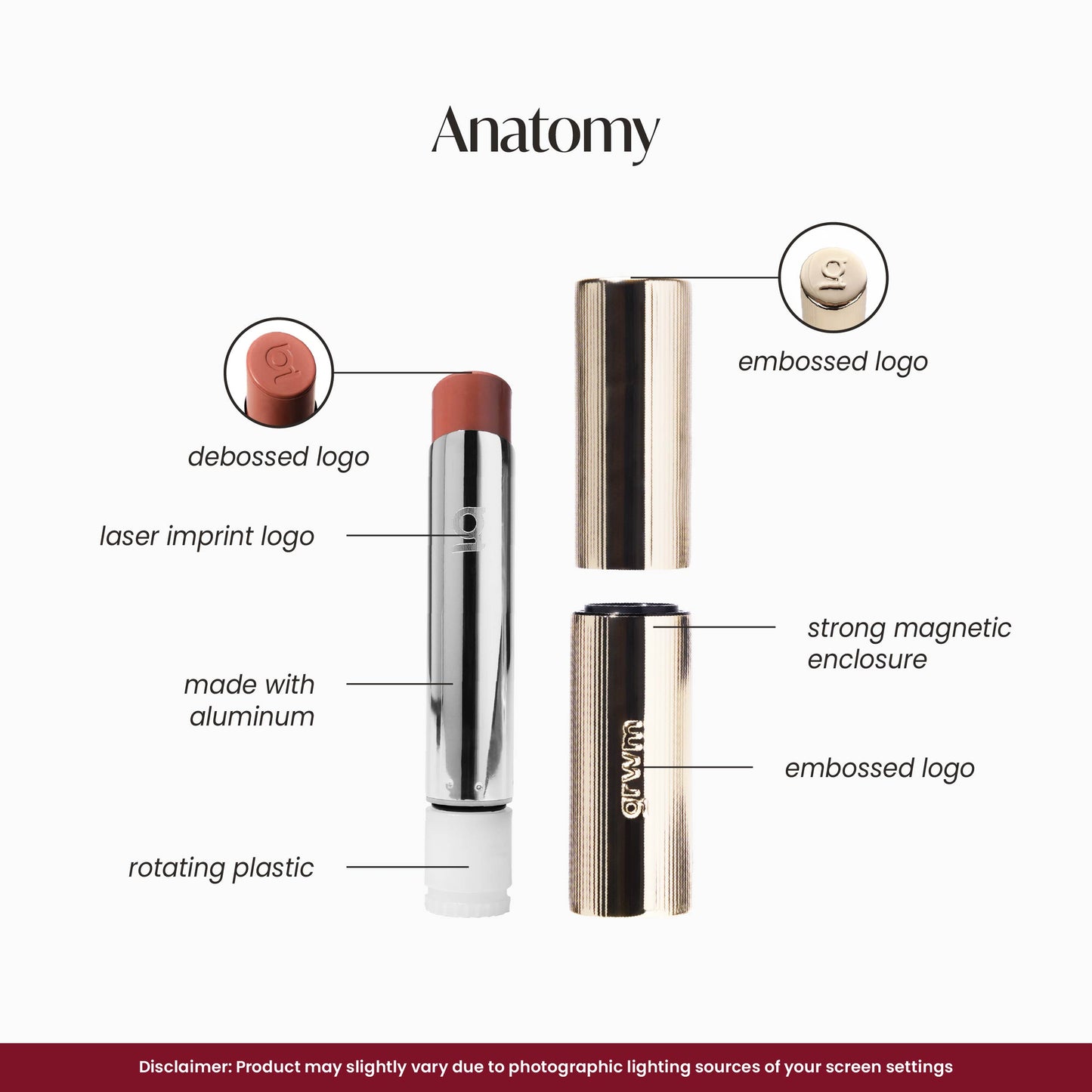 GRWM Cosmetics Lip Couture Set - Velvet Matte Lipstick + Refillable Case