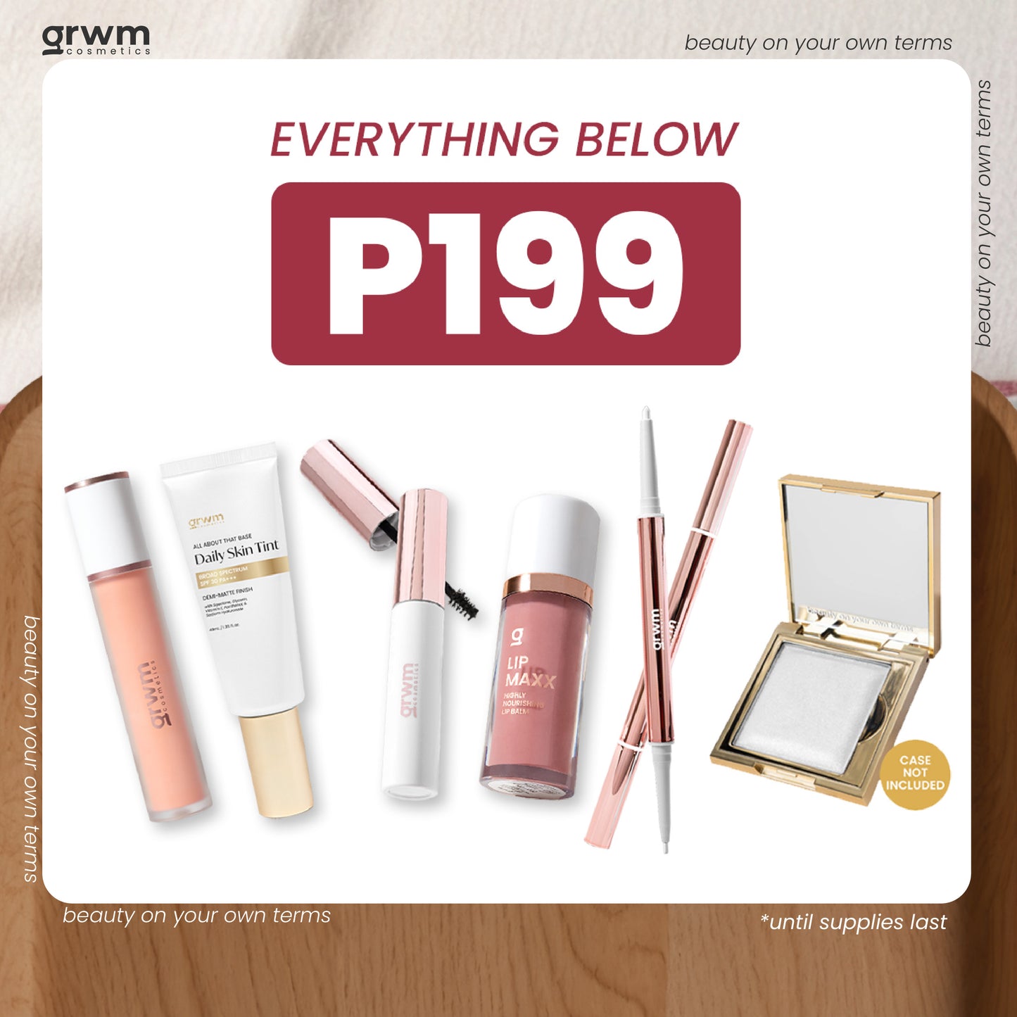 GRWM Cosmetics Everything Below ₱199