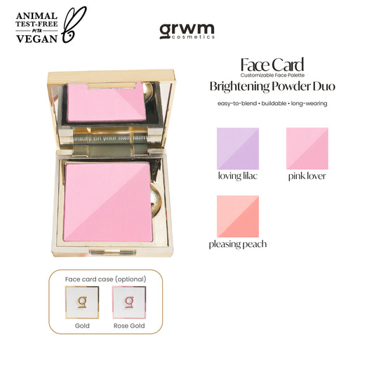 GRWM Cosmetics Face Card Brightening Powder Duo