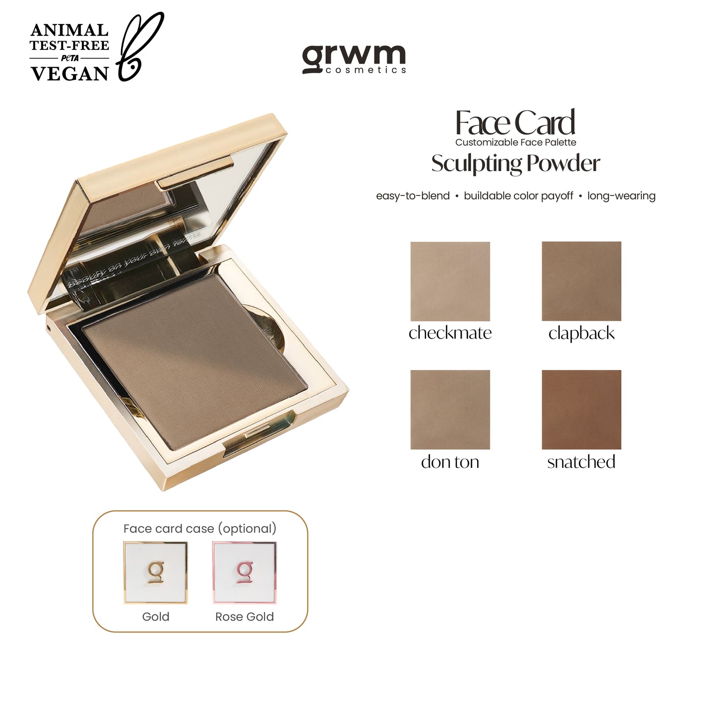 GRWM Cosmetics Face Card Sculpting Powder