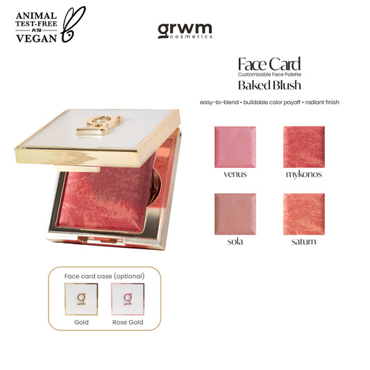 GRWM Cosmetics Face Card Baked Blush