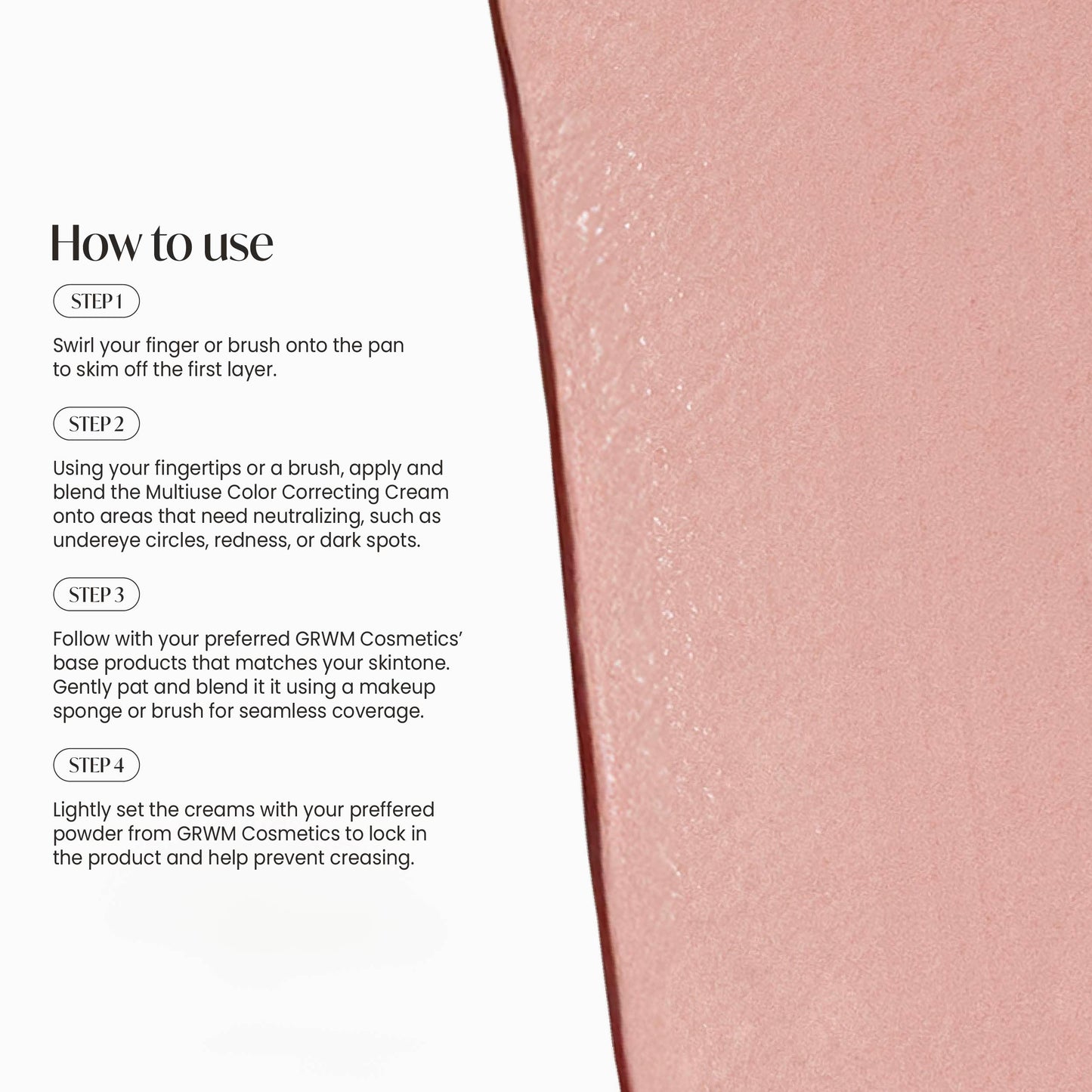 GRWM Cosmetics Face Card Multiuse Mini Color Correcting Cream [CASE NOT INCLUDED]