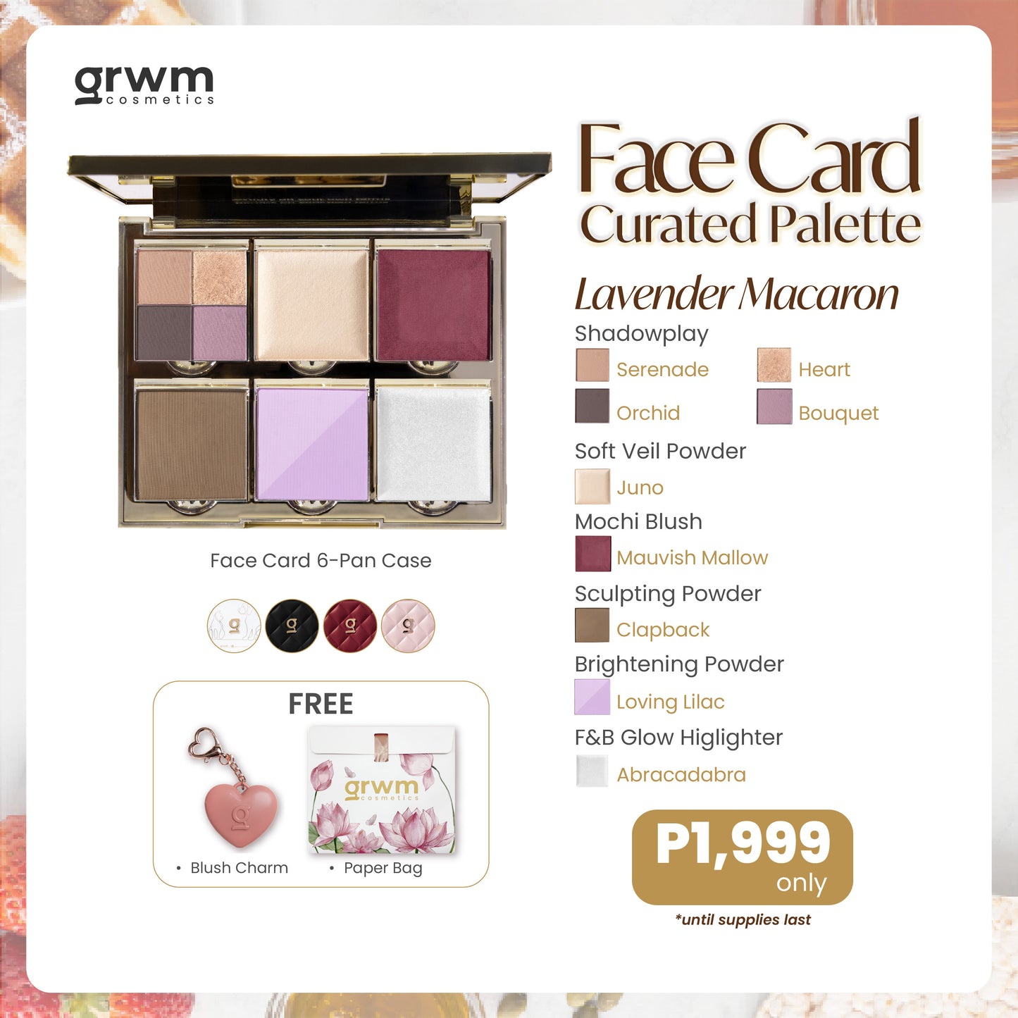 GRWM Cosmetics Face Card 6-Pan Curated Palette