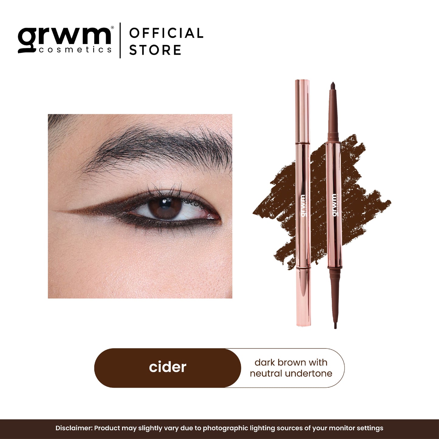 GRWM Cosmetics Master Gel Liner Duo - Dual-Ended Eyeliner Pencil