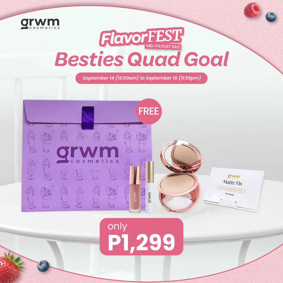 [Bundle] GRWM Cosmetics Besties Quad Goal
