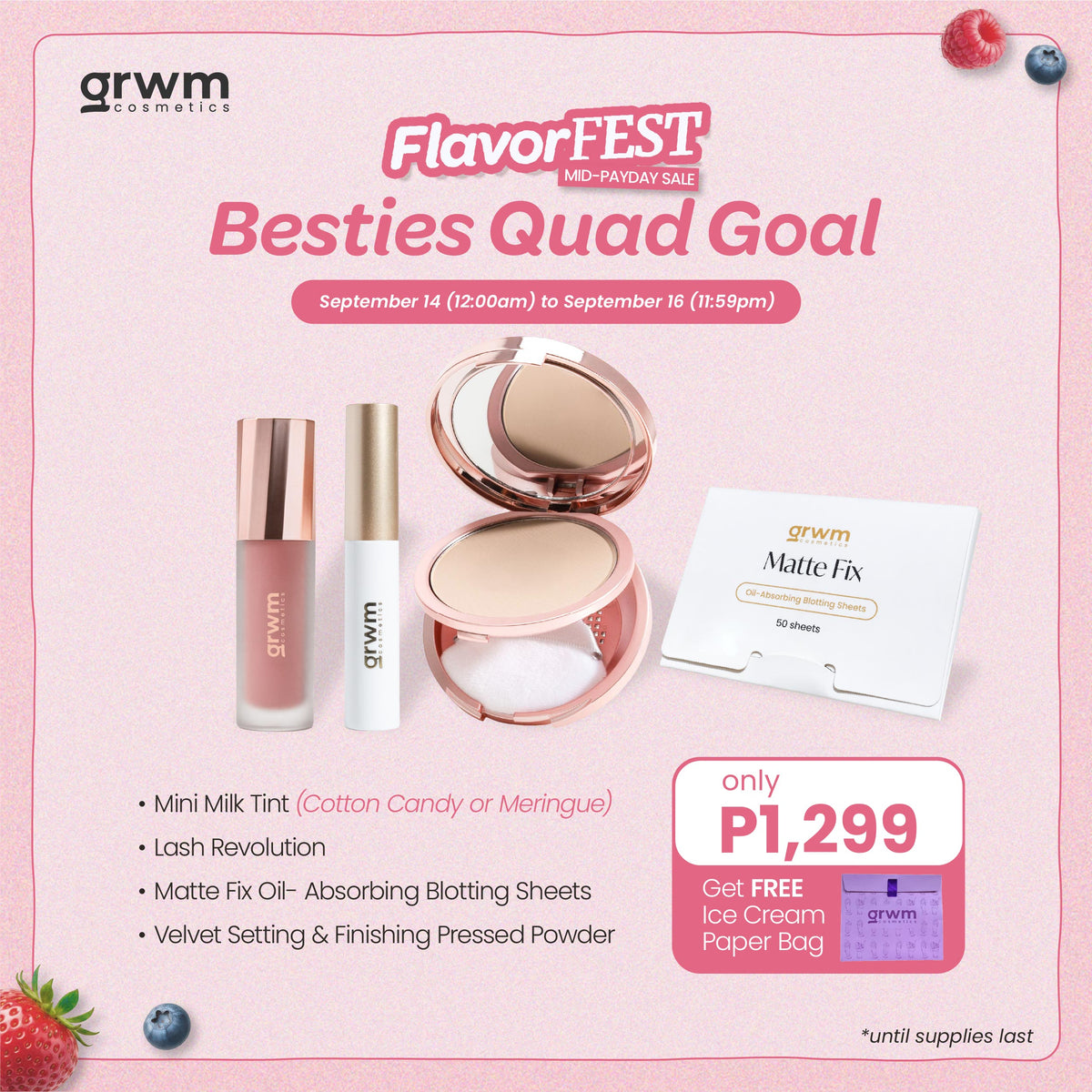 [Bundle] GRWM Cosmetics Besties Quad Goal
