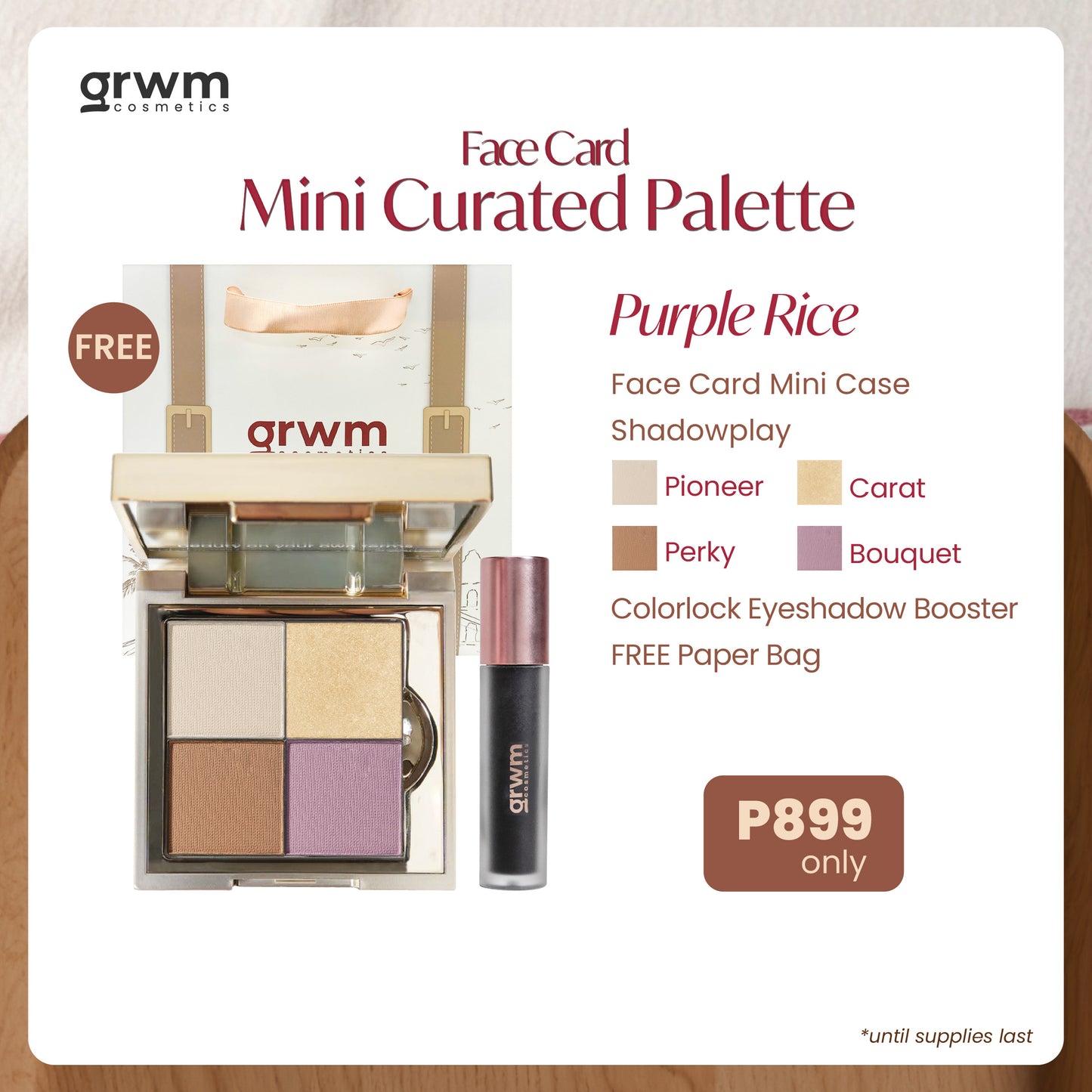GRWM Cosmetics Face Card Curated Eyeshadow Palette - The Local Edit