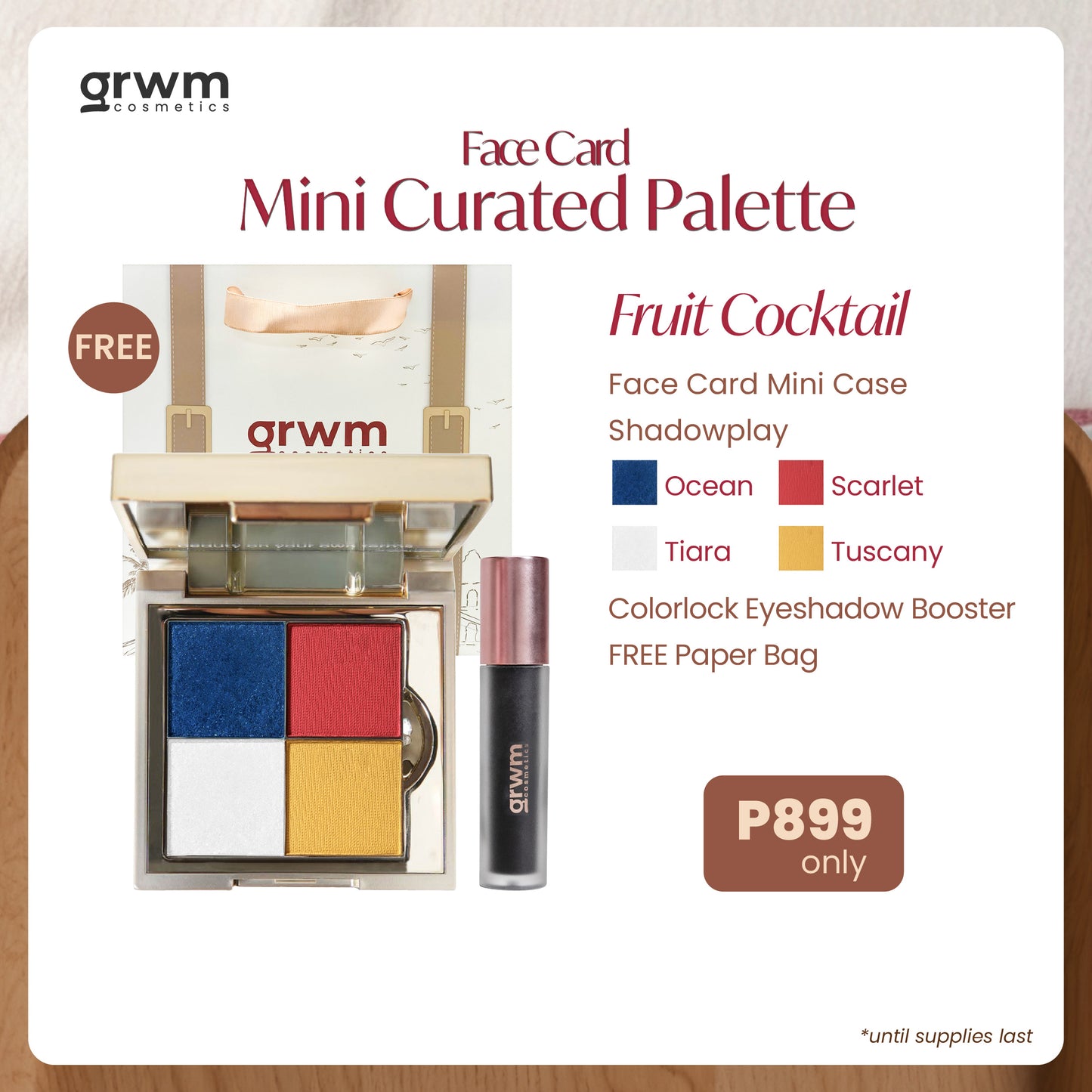GRWM Cosmetics Face Card Curated Eyeshadow Palette - The Local Edit