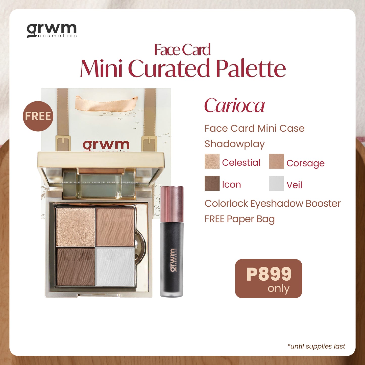 GRWM Cosmetics Face Card Curated Eyeshadow Palette - The Local Edit